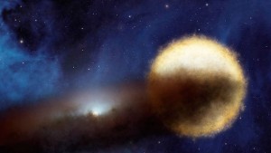 Artist's Conception of Epsilon Aurigae. Copyright Spitzer/JPL.