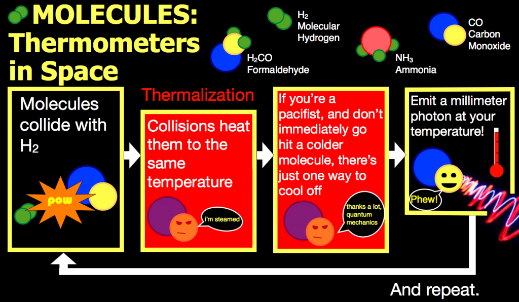 Using molecules as a thermometer